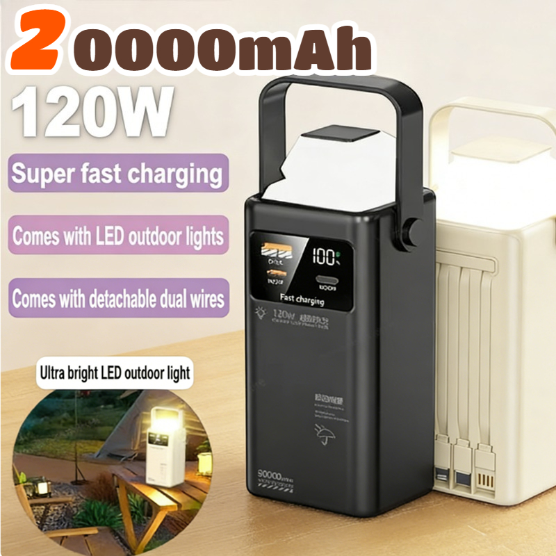 Outdoor Power Lead - Power Bank 120W 200000mAh Kapasitas Besar