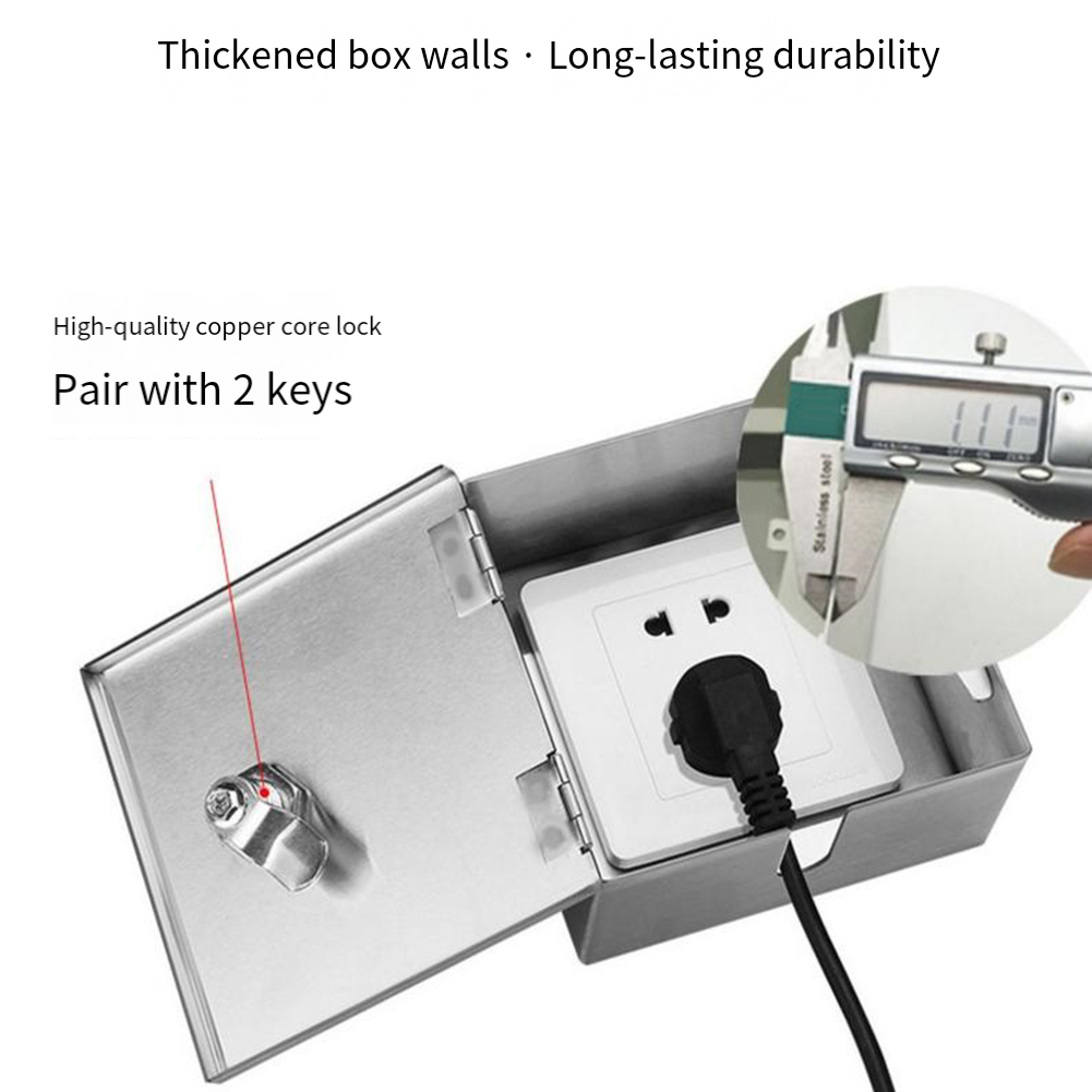 Outdoor Power Socket With Lock - Kotak Listrik Luar Ruangan Baja Tahan