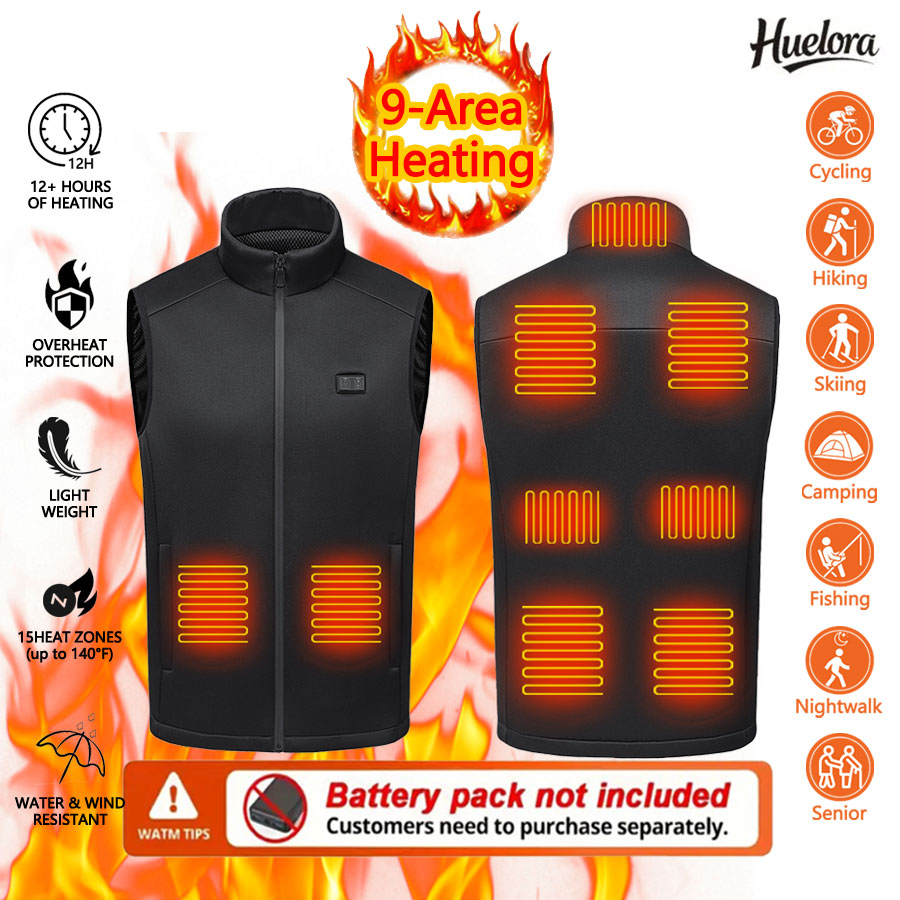 Outdoor Powersports - Rompi Pemanas Musim Dingin 9 Area