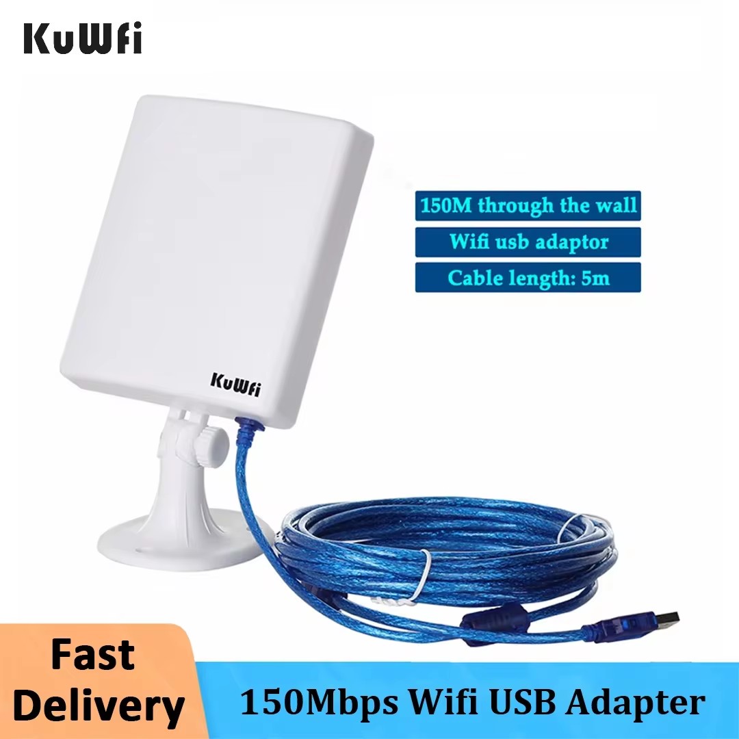 Outdoor Power Adapter Wyze - KuWfi adaptor USB Wifi 150Mbps, untuk