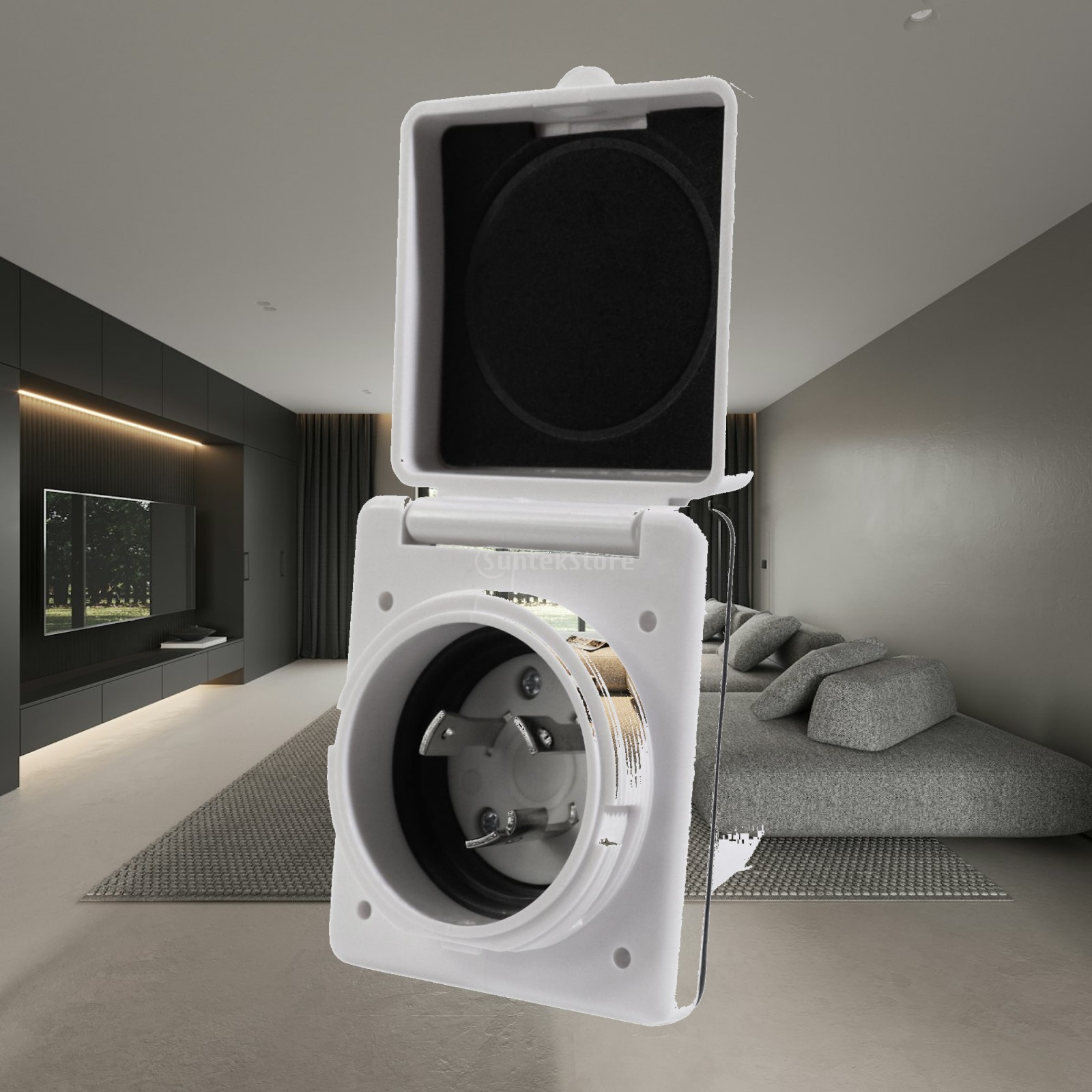 Outdoor Power Socket With Lock - Soket Daya Tahan Air dengan Flensa