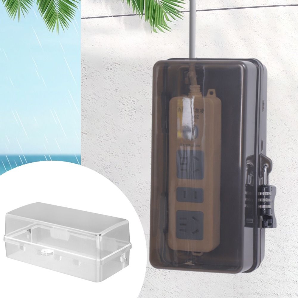 Outdoor Power Strip - Kotak Steker Plastik Portabel Anti Maling