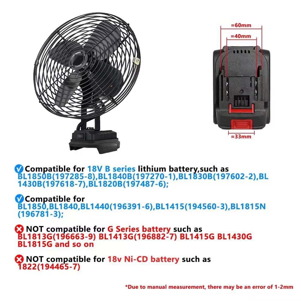 Kipas Camping 6/8In, Kipas Log - Outdoor Power Fan ulasan dan harga