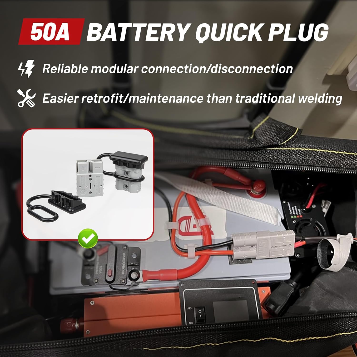 2 Buah Konektor Cepat Baterai  - Outdoor Power Lead ulasan dan harga