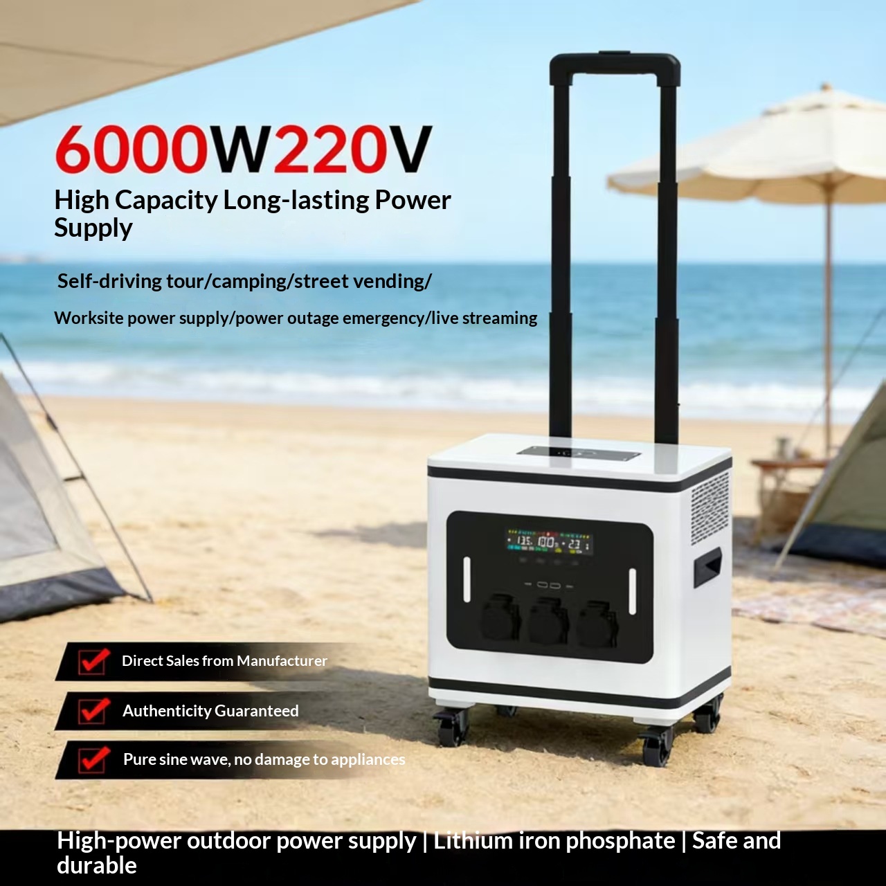 Baterai Lithium Ion Sumber Day - Outdoor Power Supply ulasan dan harga