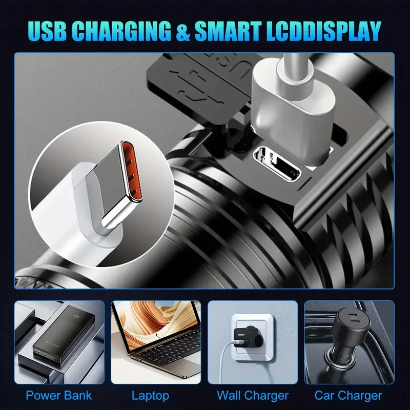 Senter LED Taktis 2000LM USB I - Outdoor Power Supply ulasan dan harga