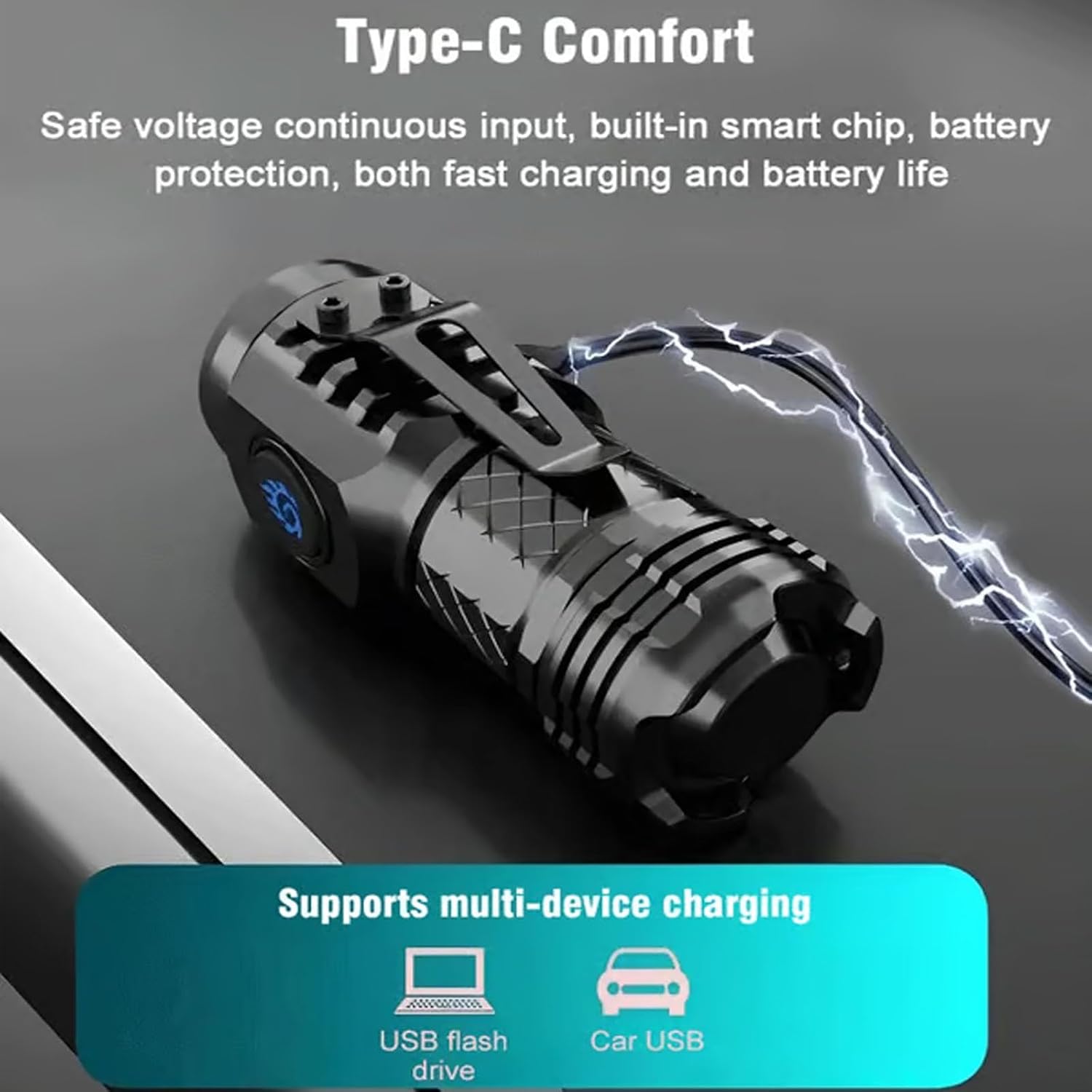 Senter Taktis Daya Tinggi 3LED - Outdoor Power Supply ulasan dan harga
