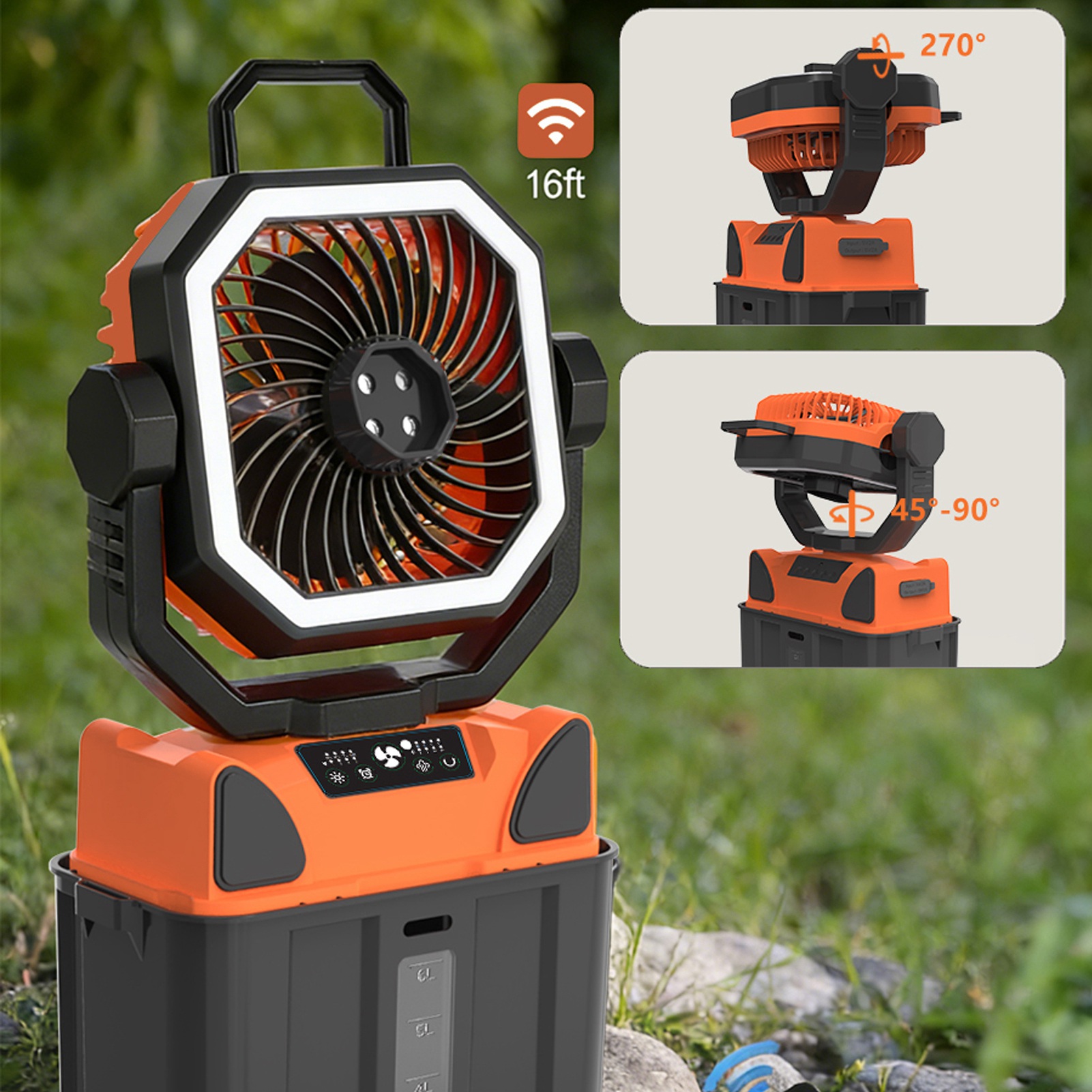 Kipas Camping Isi Ulang dengan - Outdoor Power Fan ulasan dan harga