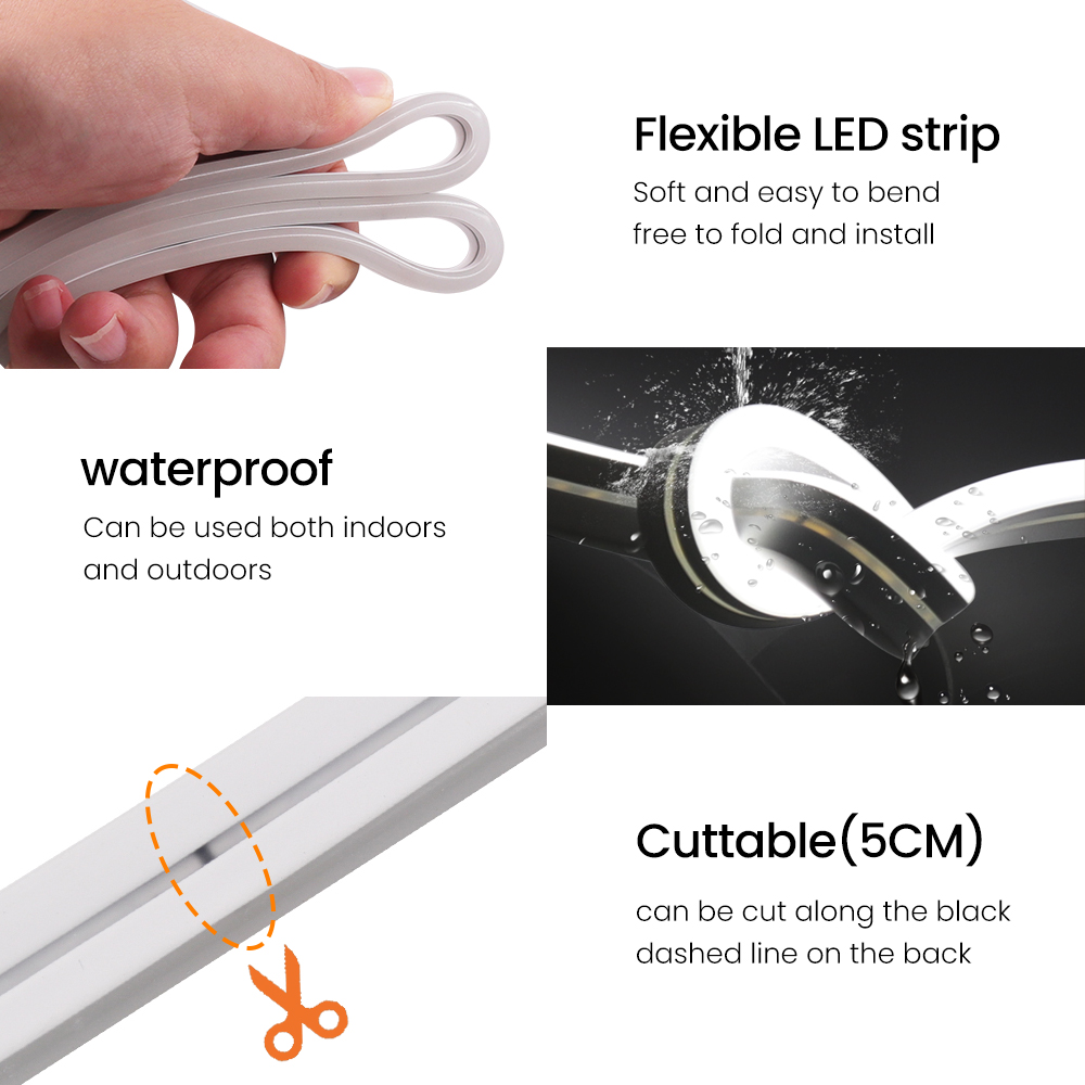 Lampu LED Strip Neon 24V, lamp - Outdoor Power Strip ulasan dan harga